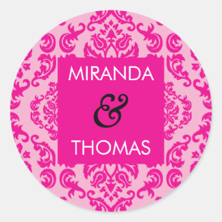 WEDDING STICKER / SEAL :: damask colours 2A