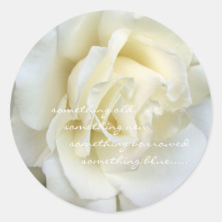 Wedding sticker...something borrowed classic round sticker