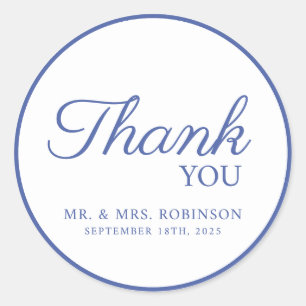 Wedding sticker thank you.