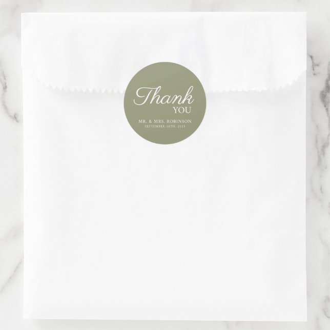 Wedding sticker thank you. (Bag)