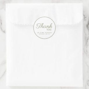 Wedding sticker thank you.