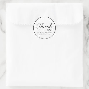Wedding sticker thank you.