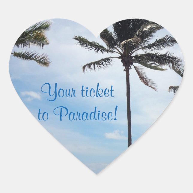 Wedding Stickers to Seal Envelope - Palm Tree I (Front)