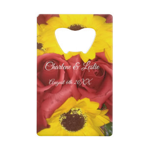 Wedding Sunflower Roses Photo with Names
