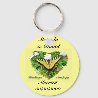 Wedding Swallowtail Butterfly Items Key Ring