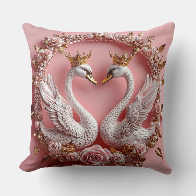 Wedding Swans Cushion (Front)