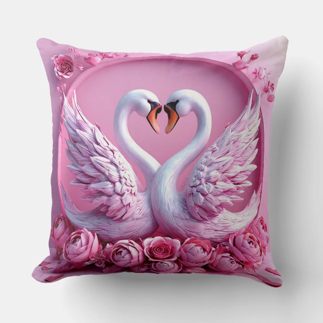 Wedding Swans Cushion (Front)