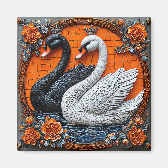 Wedding Swans Magnet (Front)