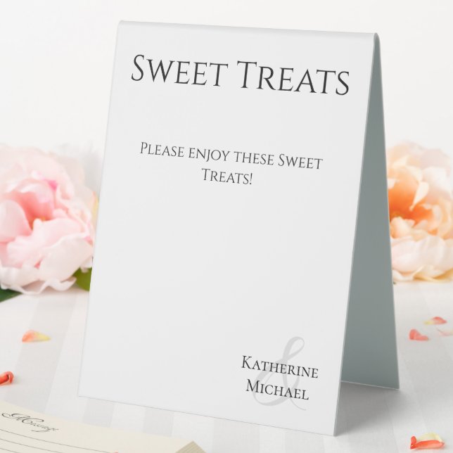 Wedding Sweets Sign-Black and White- (In SItu (Wedding))