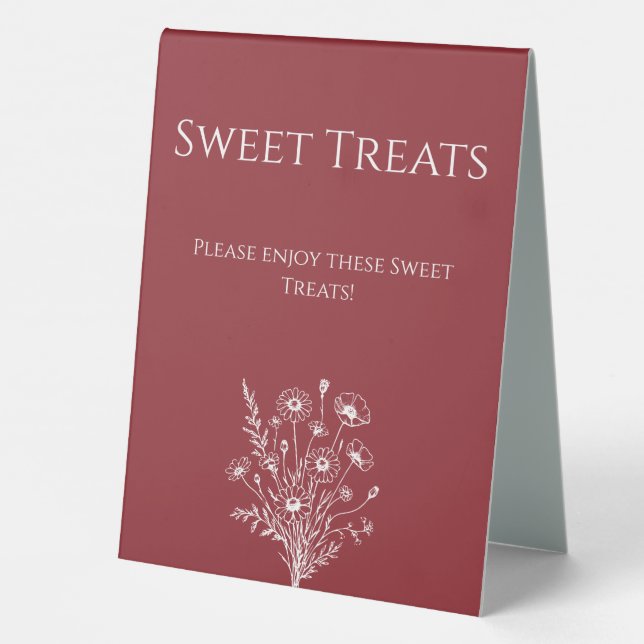 Wedding Sweets Sign-Wildflower Elegance (Back)