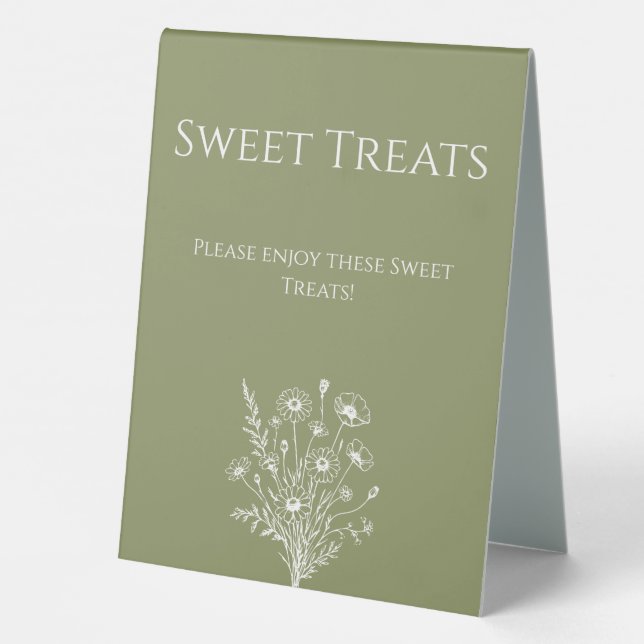 Wedding Sweets Sign-Wildflower Elegance (Back)