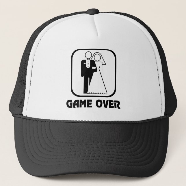 Wedding Symbol Game Over Trucker Hat (Front)