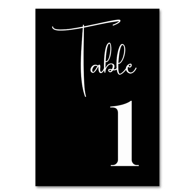 Wedding Table Cards (Front)