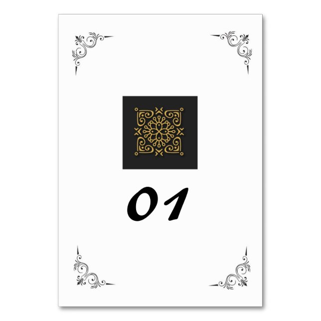 Wedding Table Number (Front)