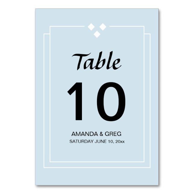 Wedding Table Number (Front)