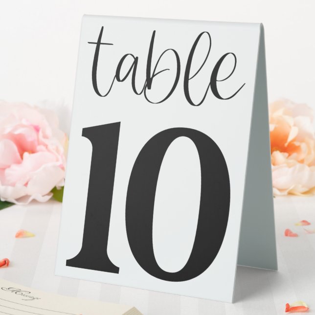 Wedding Table Number 10 Table Tent Sign (In SItu (Wedding))