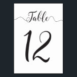 Wedding Table Number 12 Table Card<br><div class="desc">Wedding Tables 1-30 available in my Zazzle Store. Double-sided wedding table cards. See my Zazzle store for the matching Wedding Seating Chart.</div>