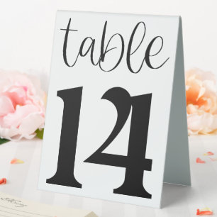 Wedding Table Number 14 Table Tent Sign