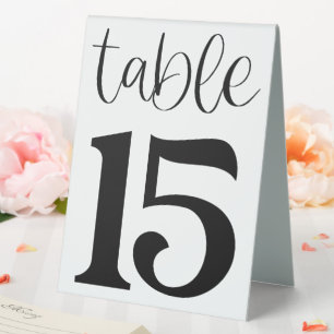 Wedding Table Number 15 Table Tent Sign