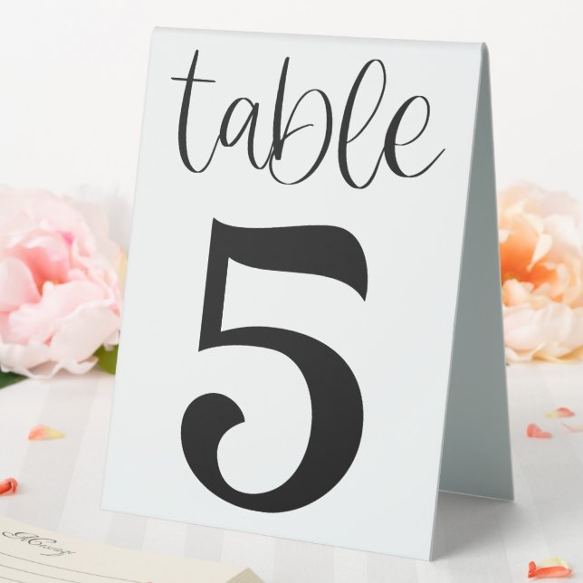 Wedding Table Number 5 Table Tent Sign (In SItu (Wedding))