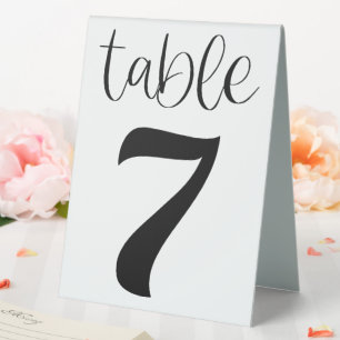 Wedding Table Number 7 Table Tent Sign