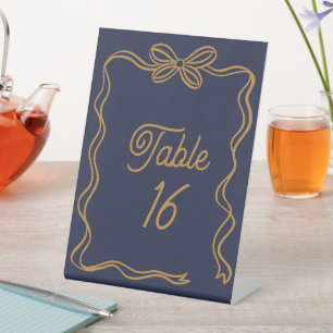 Wedding Table Number Acrylic Pedestal Sign