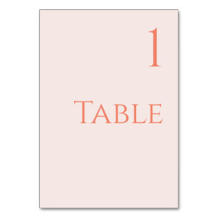 Wedding Table Number-Blush Number