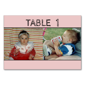 Wedding Table Number by Age