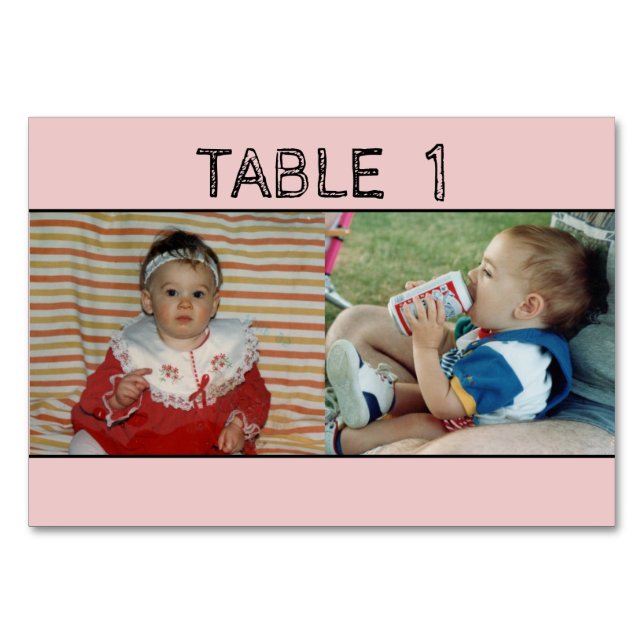 Wedding Table Number by Age (Front)