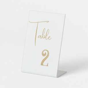 Wedding Table Number Card Pedestal Sign