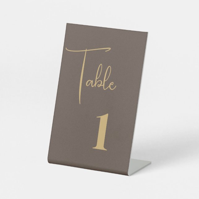 Wedding Table Number Card Pedestal Sign (Front)