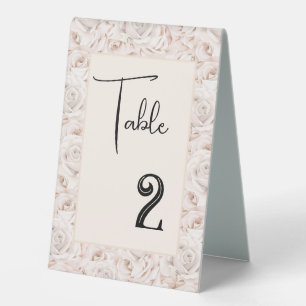 Wedding Table Number Card Tent