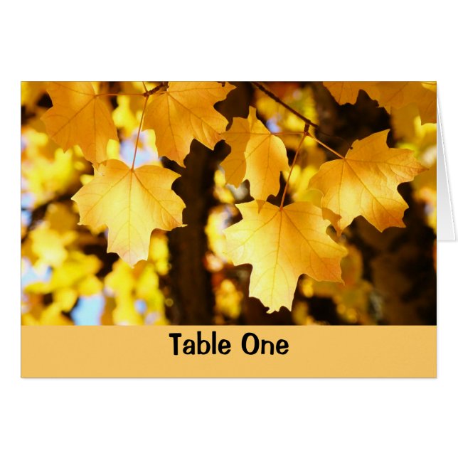 Wedding Table Number Cards Weddings Receptions (Front Horizontal)