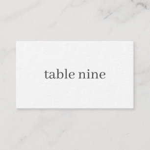 Wedding Table Number Enclosure Card