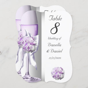 Wedding Table Number Lavender Purple Lilac Bracket
