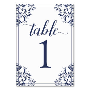Wedding Table Number   Nadine (Navy) 1