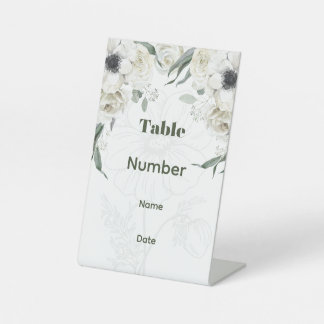 Wedding Table Number Pedestal Sign