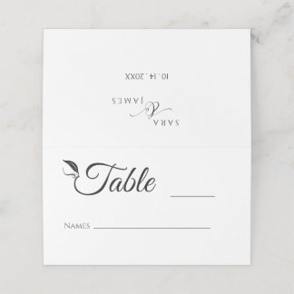 Wedding Table Number Place Card