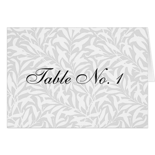 Wedding Table Number Place Cards (Front Horizontal)