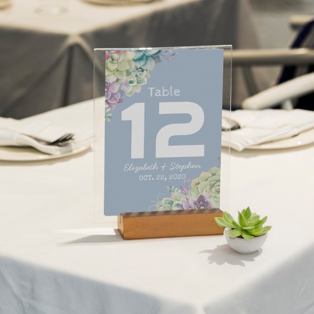 Wedding Table Number Seating Place Succulent Plant (Creator Uploaded)