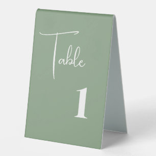 Wedding Table Number Tent