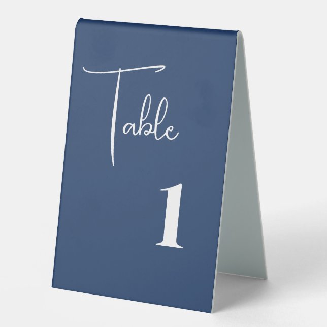 Wedding Table Number Tent (Front)