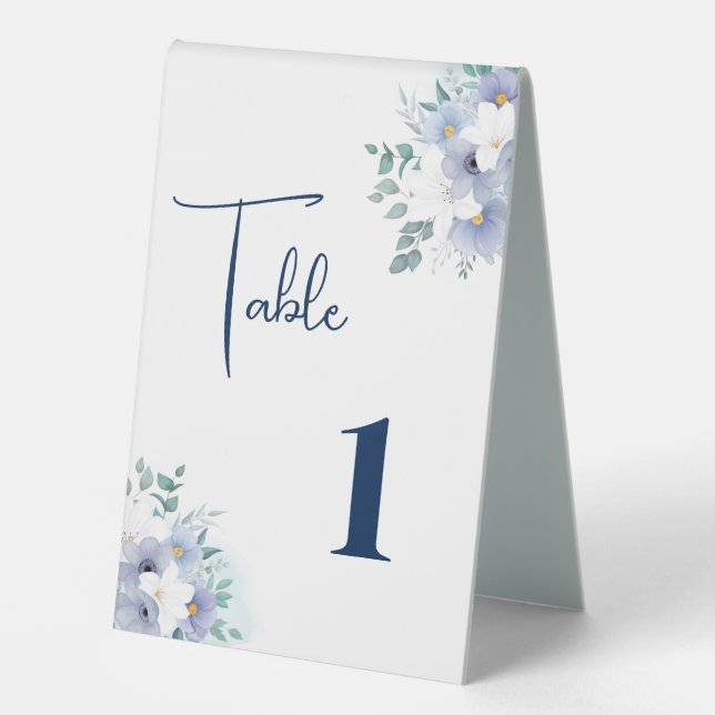 Wedding Table Number Tent (Front)