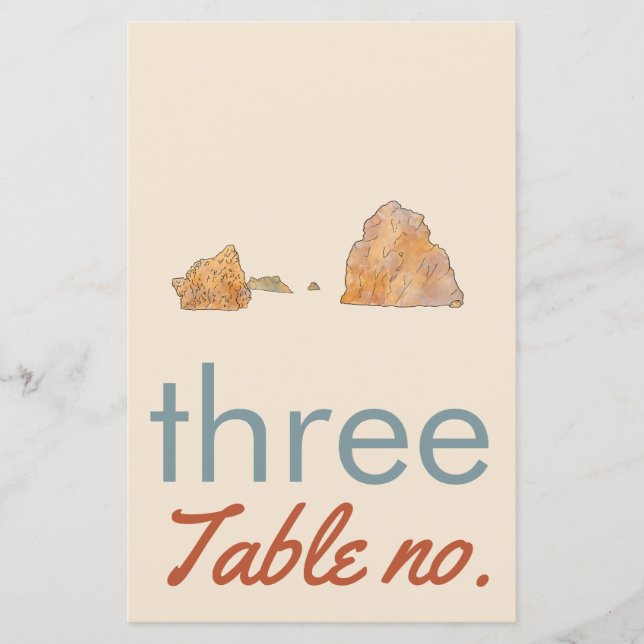 wedding table number with ocean animals for frame (Front)