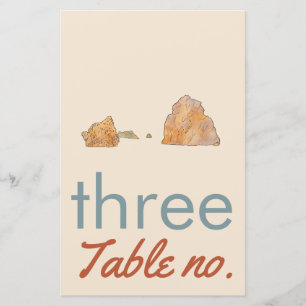 wedding table number with ocean animals for frame