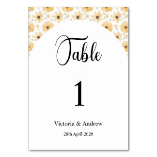 Wedding Table Numbers