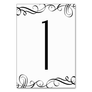 Wedding Table Numbers   Elegant Industrial (Black)