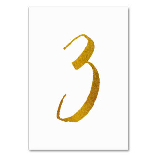 Gold Foil Wedding Table Numbers Gifts on Zazzle AU