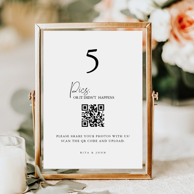 Wedding Table Pics or didn't Happen Seating Chart Pedestal Sign (Creator Uploaded)