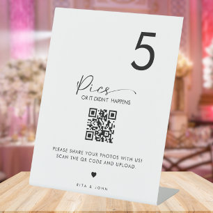 Wedding Table Pics or didn't Happen Seating Chart Pedestal Sign